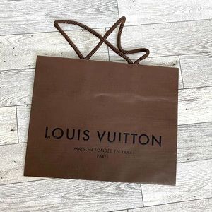 Louis Vuitton Brown Paper Small‎ 7"x8.5” Shopping Bag